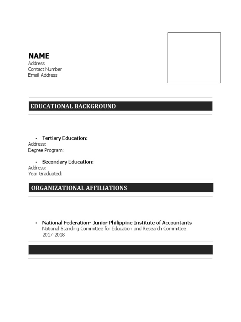 NFJPIA1819 - Resume Pro Froma | PDF | Business | Finance & Money Management