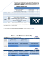 Horario Maes 2017 - 2018 PDF