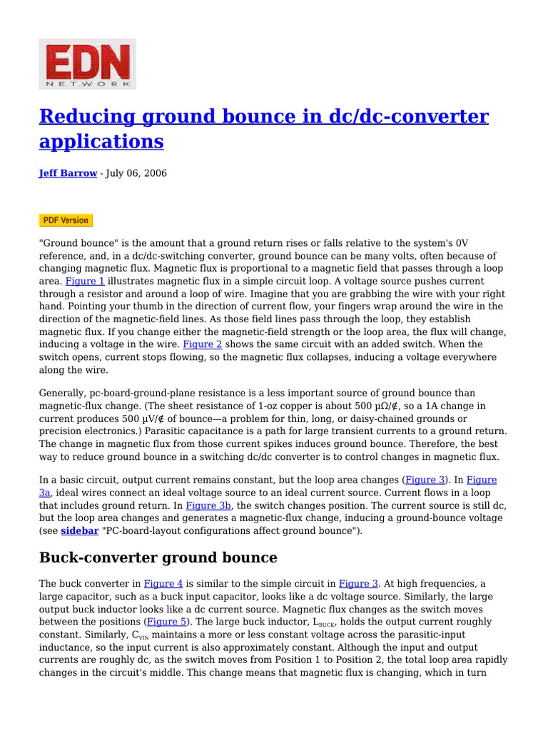 Reducing Ground Bounce in DC DC Converter Applications PDF