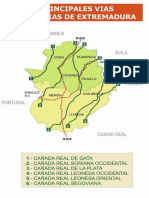 Mapa Vias Pecuarias Extremadura