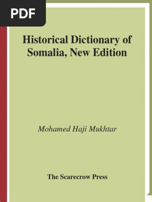 Mohamed Haji Mukhtar Historical Dictionary of So B Ok Xyz PDF