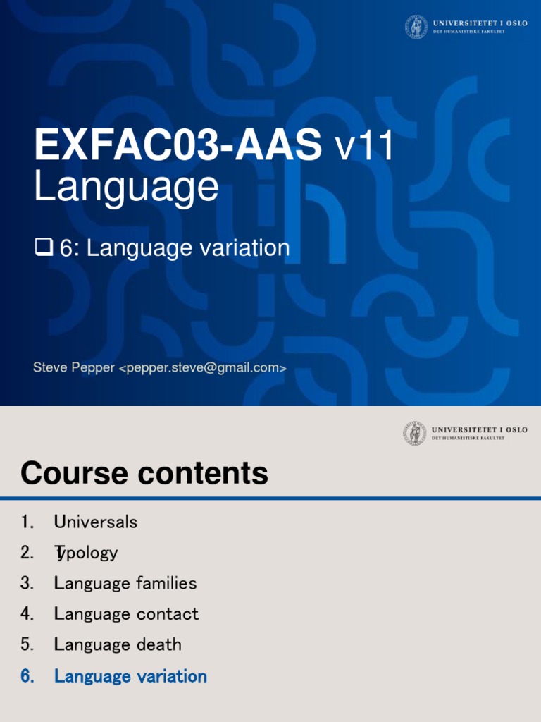 06 Language Variation | PDF | Dialect | Linguistics