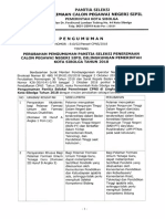 Perubahan Pengumuman Panitia Seleksi Penerimaan CPNS Di Lingkungan Pemerintah Kota Sibolga Tahun 2018 PDF