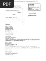 PK Music V Timberlake MTD Opinion