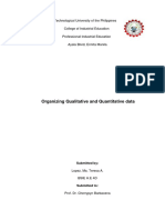 Organizing Qualitative & Quanti. Data / Drawing Conclusion Written R.