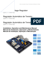 WEG Automatic Voltage Regulator Grt7 Th4 r2 10001284109 Manual English