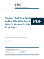 Voluntary Part-Time Employment and the Affordable Care Act