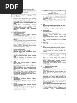 11430119 Sejarah Tingkatan 2 Bab 6 British Mengeksploitasi Ekonomi Tanah Melayu Sarawak Dan Sabah