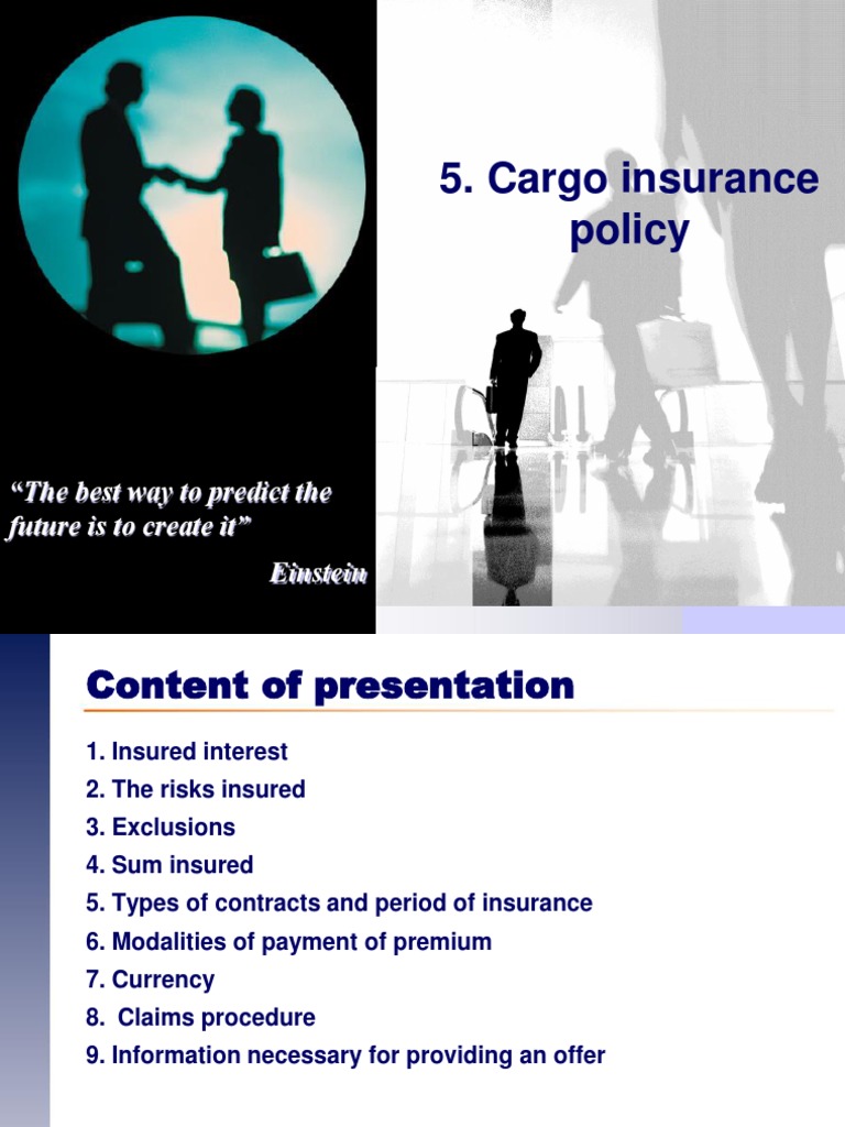 5 Cargo Insurance Policy pdf Cargo