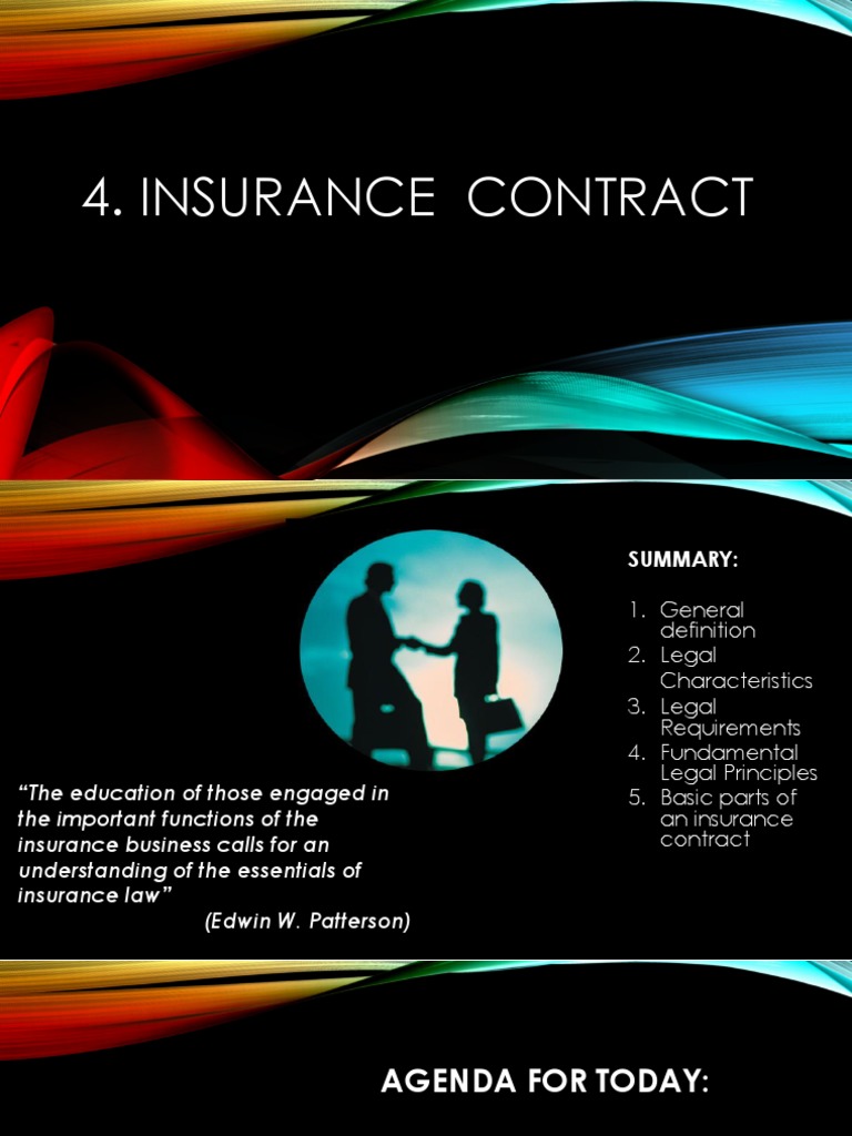 Insurance Contract Pdf Insurance Indemnity