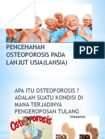 Pencegahan Osteoporosis Pada Lansia