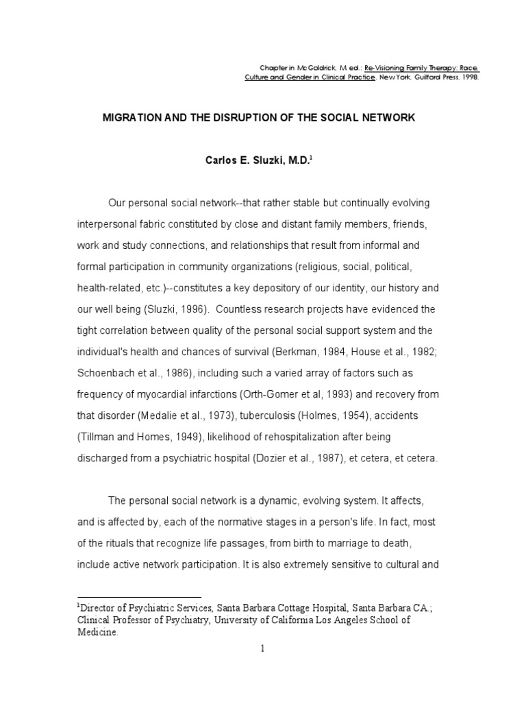 Migration and Social Disruption | PDF | Interpersonal Relationships ...