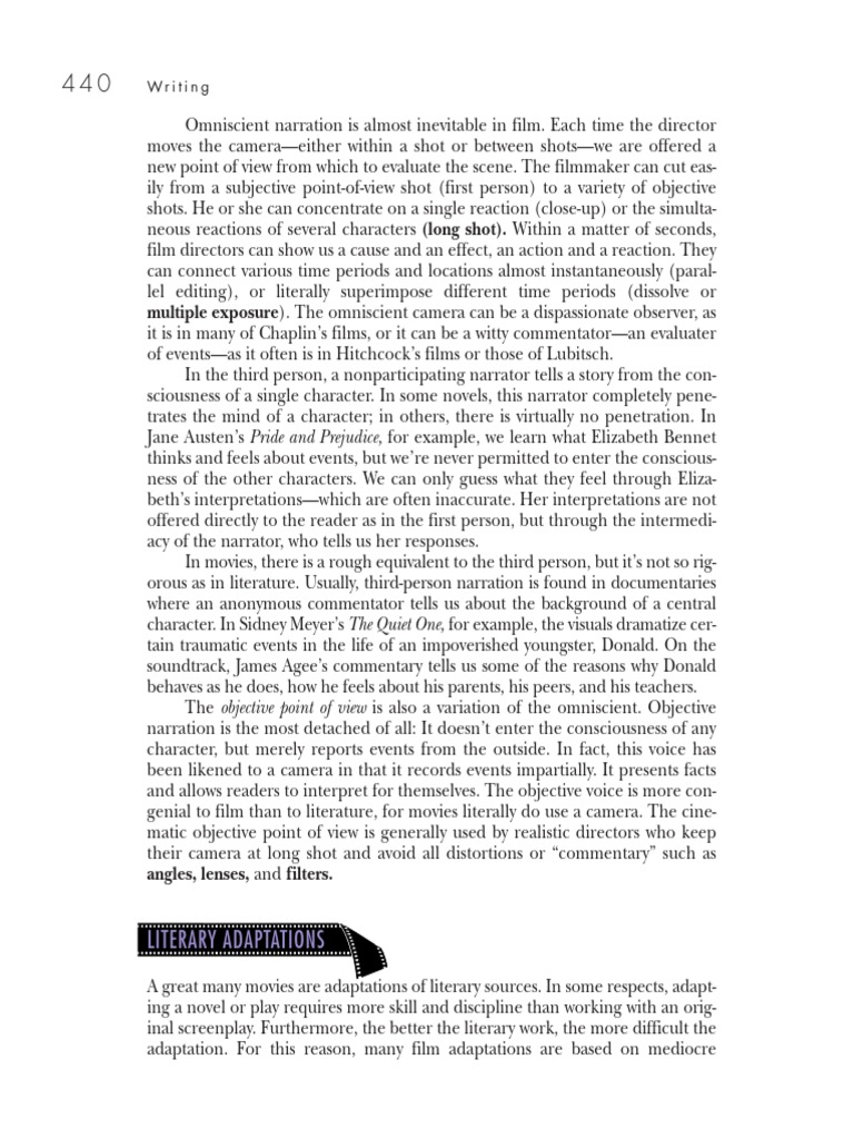 Louis Understanding Movies PDF Narration J. K. Rowling