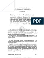 El Sentido Del Tiempo y La Integración Psicofísica, Rafael Alvira PDF