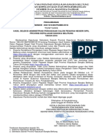 Pengumuman Hasil Seleksi Administrasi Pengadaan CPNS 2018 PDF