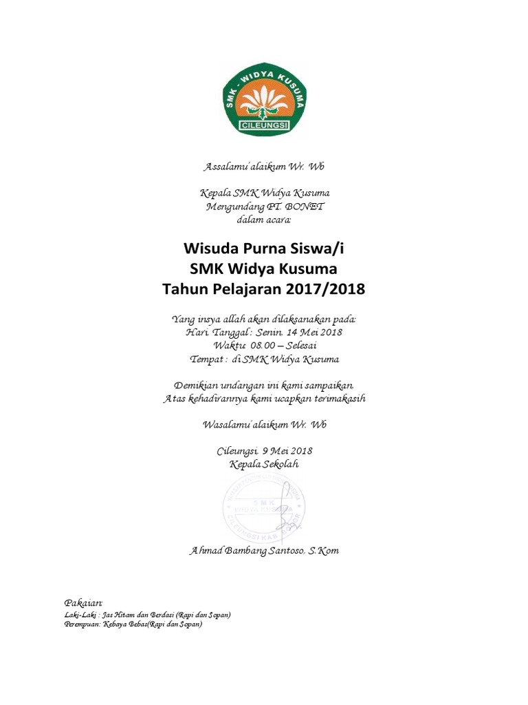 10 Contoh Surat Pemberitahuan Untuk Orangtua Murid Contoh