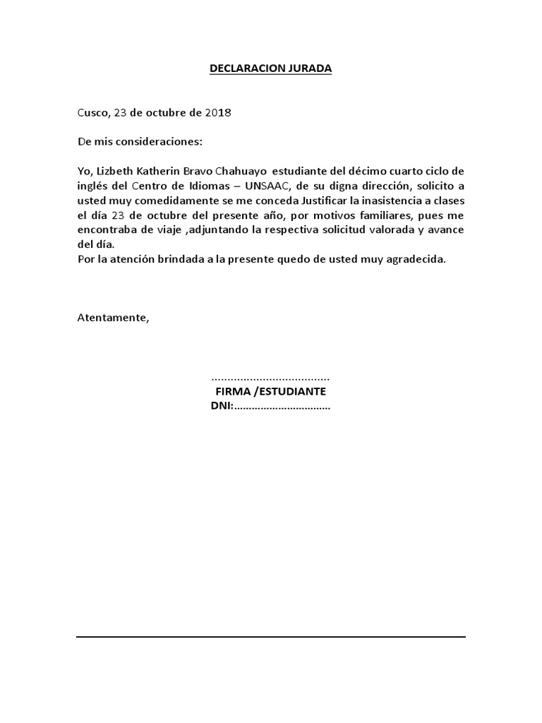 Formato Solicitud para Justificar Inasistencias A Clases  PDF