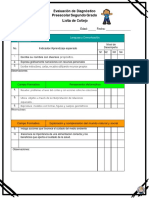 Lista de Cotejo para Exament