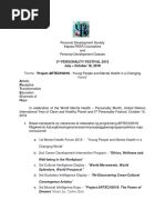 3rd Personality Festival Questionnaire 2018