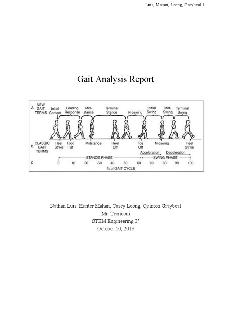 Gait Analysis Report PDF Accuracy And Precision Data