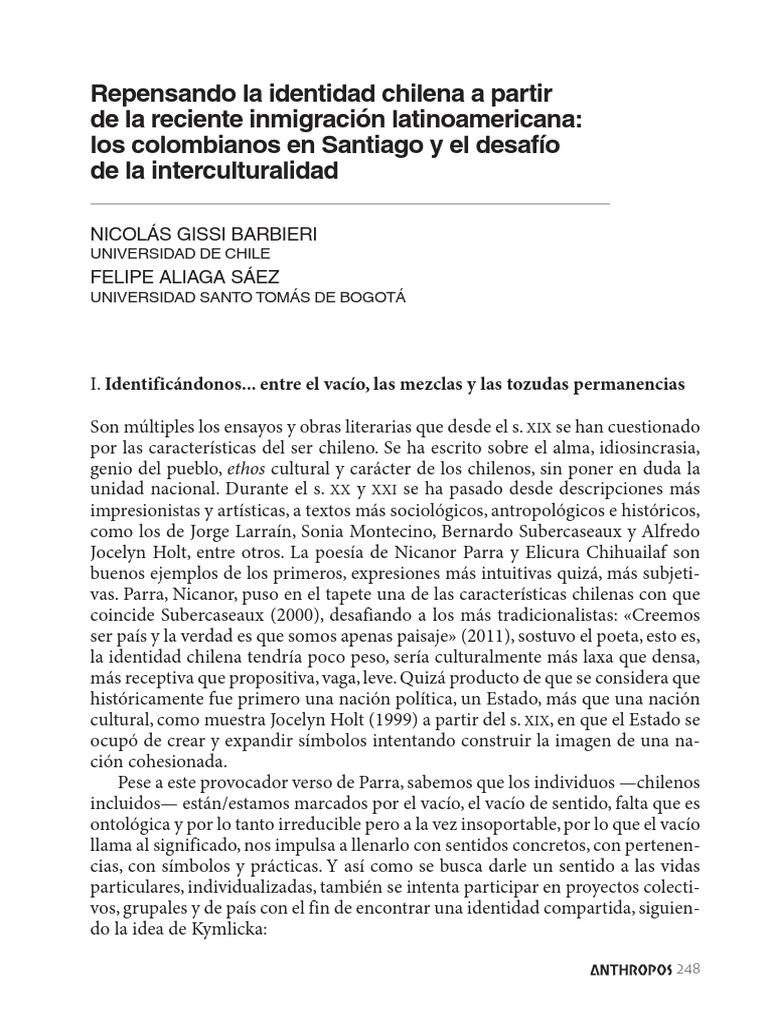 Gissi, N. y Aliaga, F. (2017). Repensando la identidad 