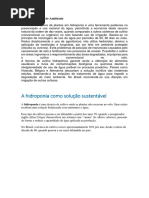 Hidroponia e Meio Ambiente