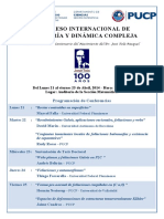 Programa - CONGRESO INTERNACIONAL DE GEOMETRÍA Y DINÁMICA COMPLEJA