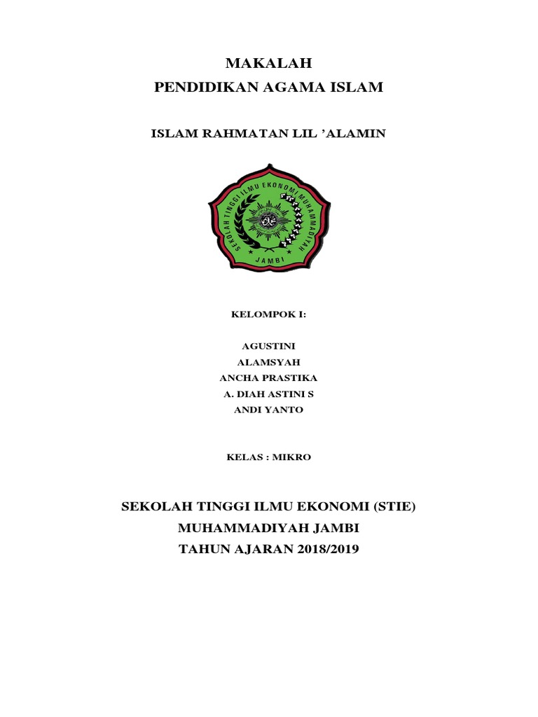 15++ Contoh Makalah Agama Islam Rahmatan Lil Alamin