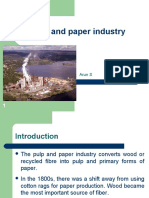 Pulp and paper industry