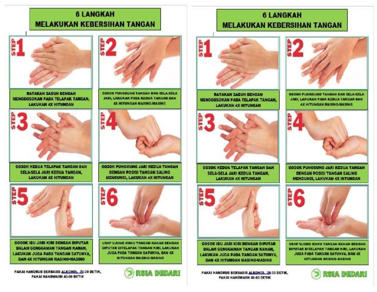 6 Langkah Cuci Tangan Menurut Standart Who Berita Kabupaten Tangerang
