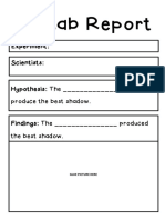 shadows lab report