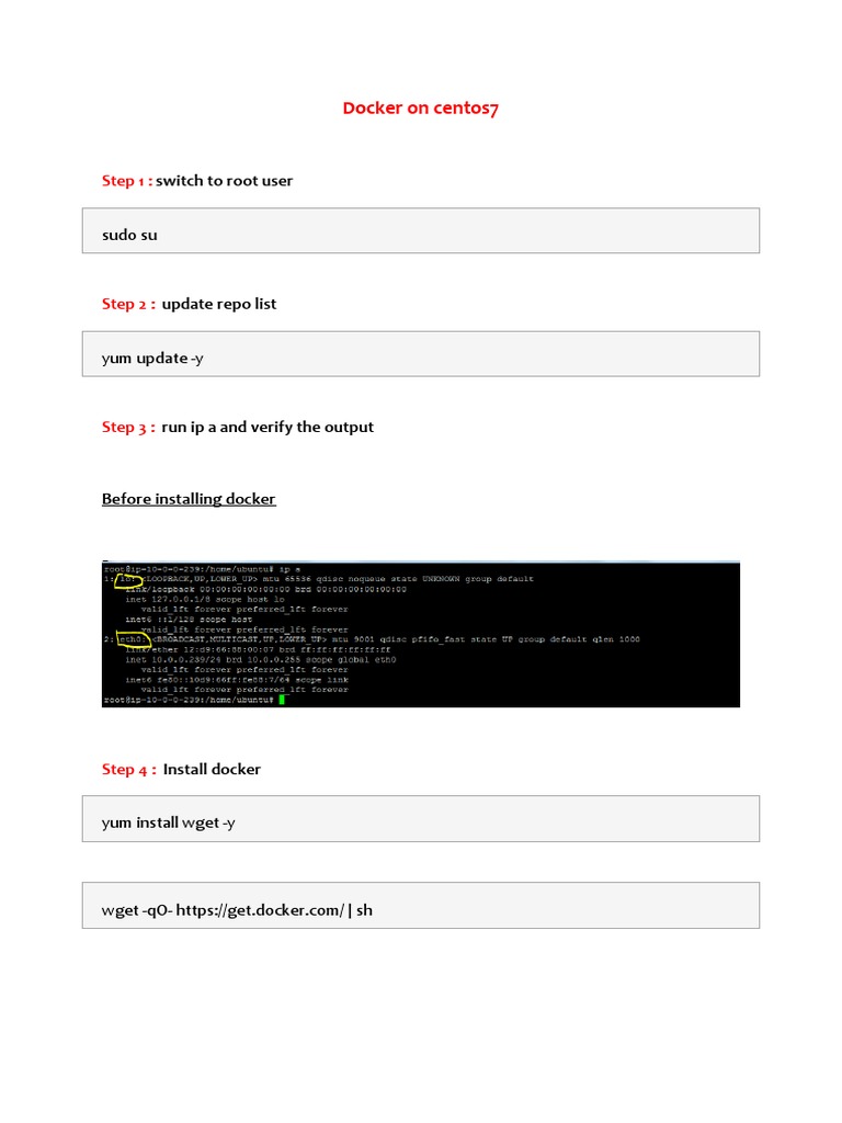 Install Docker on CentOS 7 Guide | PDF
