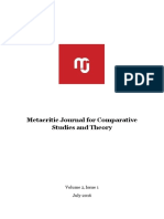 Metacritic Journal For Comparative Studies and Theory 2.1
