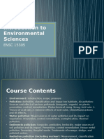 Introduction To Environmental Sciences: ENSC 15305