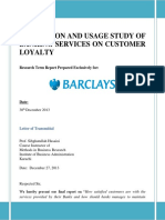 Perception and Usage Study of Banking Services On Customer Loyalty