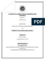 Interpretation of Remedial and Remedial Statutes Interpretation-Of-statutes-project