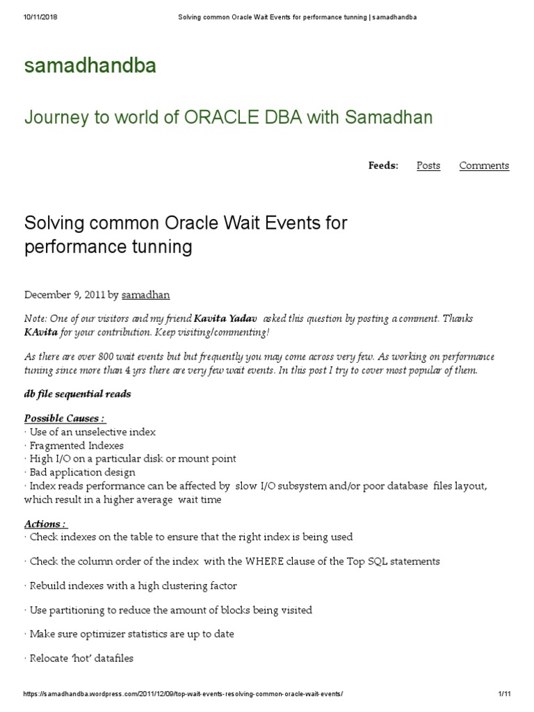 Managing The Oracle Table Reorganization Online or Offline | PDF ...