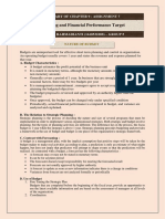 Budgeting and Financial Performance Target: Summary of Chapter 9 - Assignment 7