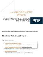 Management Control Systems: Chapter 7: Financial Responsibility Centers (And The Transfer Pricing Problem)