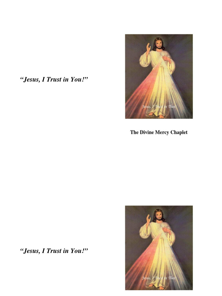 Divine Mercy Chaplet | PDF | Lord's Prayer | Mercy