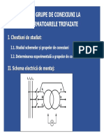 Scheme Şi Grupe de Conexiuni La Transformatoarele Trifazate