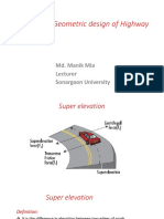 Geometric Design and Sight Distance Calculations