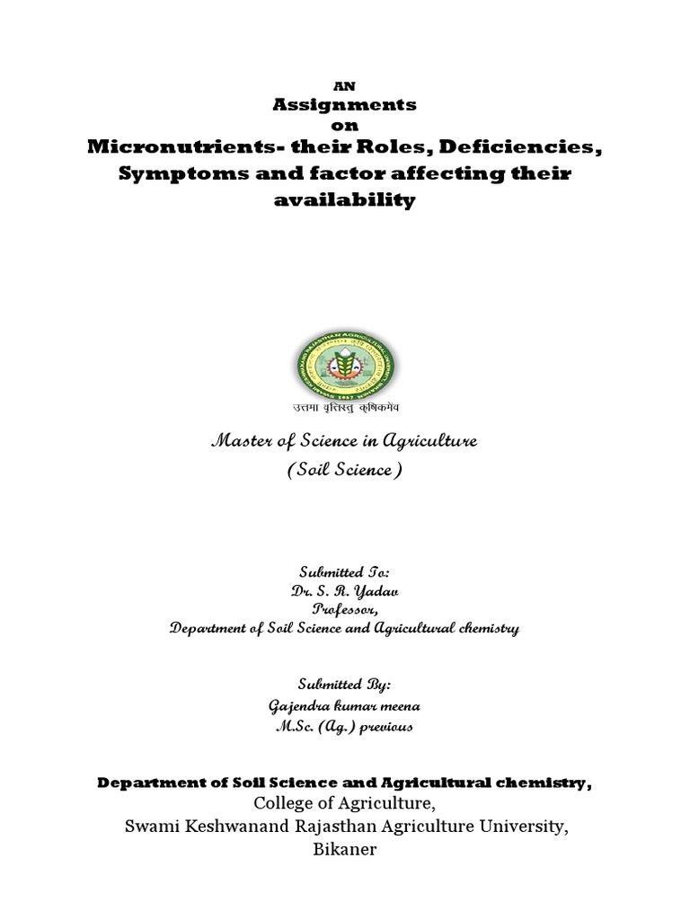 Soil Fertility and Fertilizer Use PDF Soil Zinc