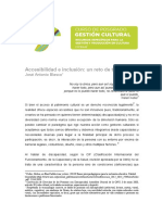 Gestion Cultural La Accesibilidad