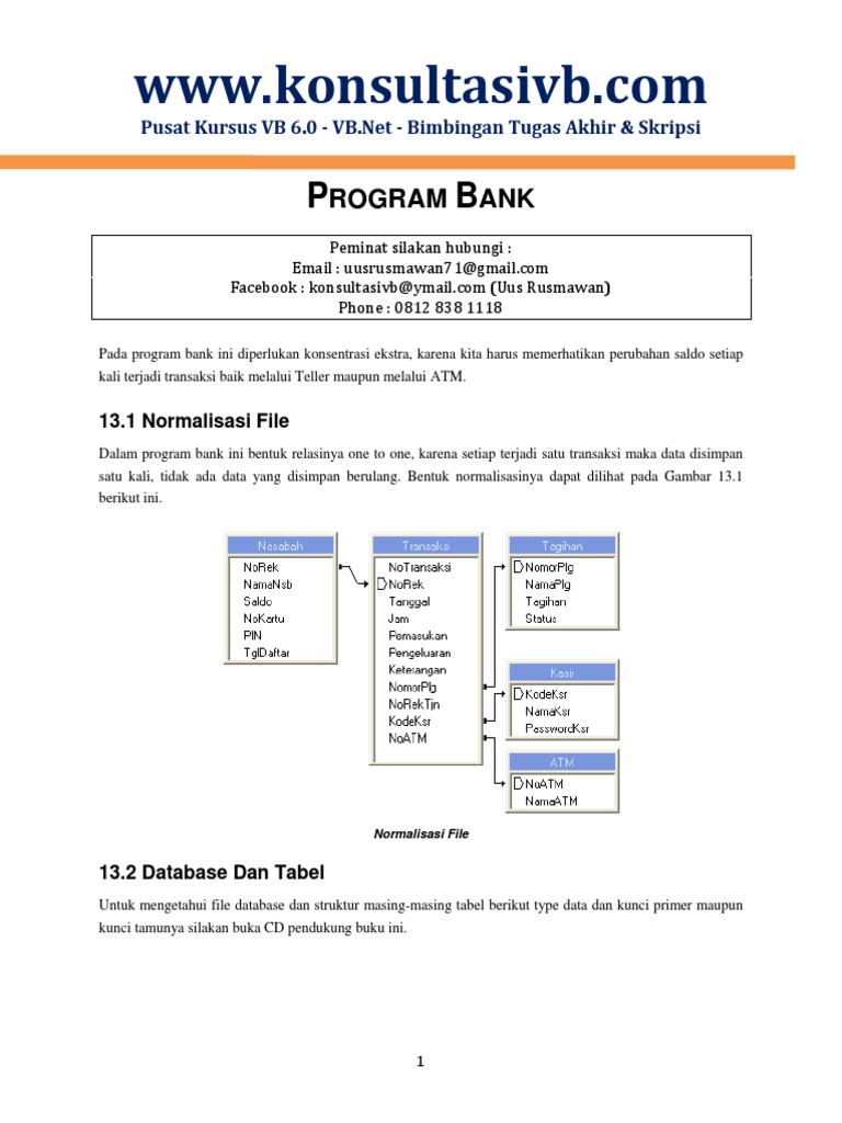 Panduan Program Bank VB 6.0 dan VB.Net | PDF
