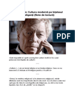 Roger Scruton Cultura Moderna Pe Ineles Rezumat