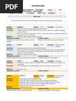 Lesson Plan For Writing Class