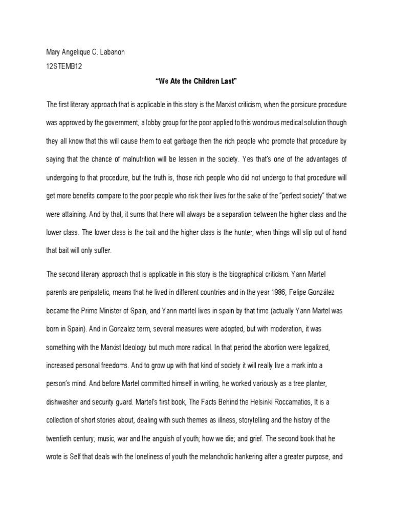 We Ate The Children Last | PDF | Psychology