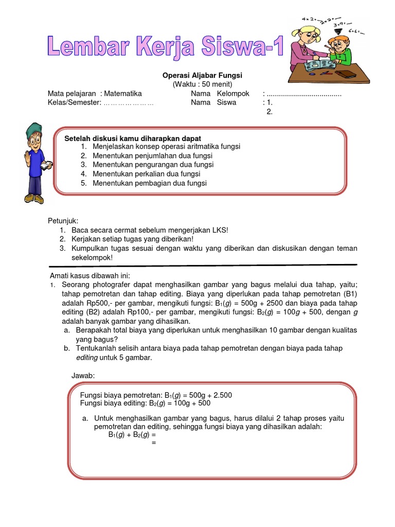 LKS 1 Operasi Aljabar Fungsi