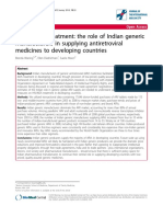 A Lifeline To Treatment: The Role of Indian Generic Manufacturers in Supplying Antiretroviral Medicines To Developing Countries